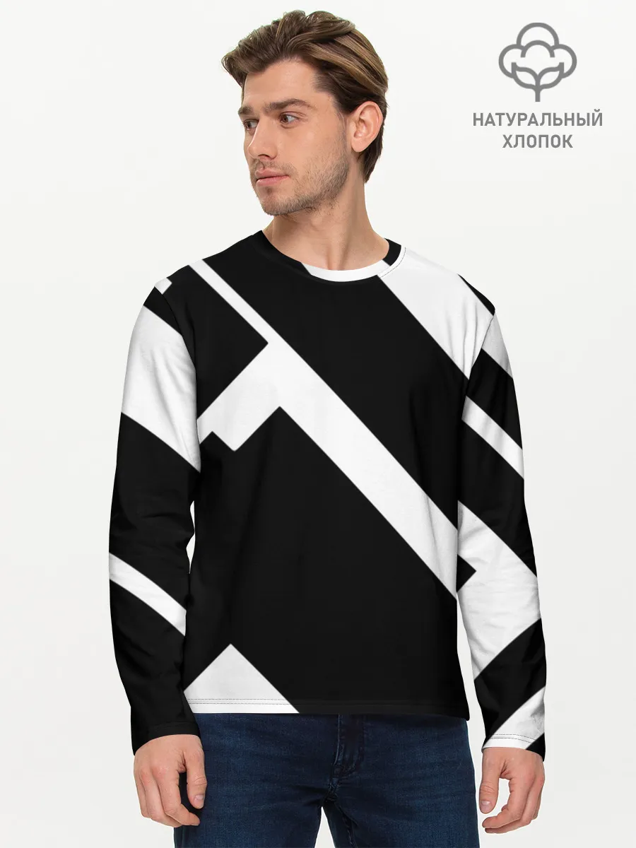 Мужской лонгслив базовый / Geometry