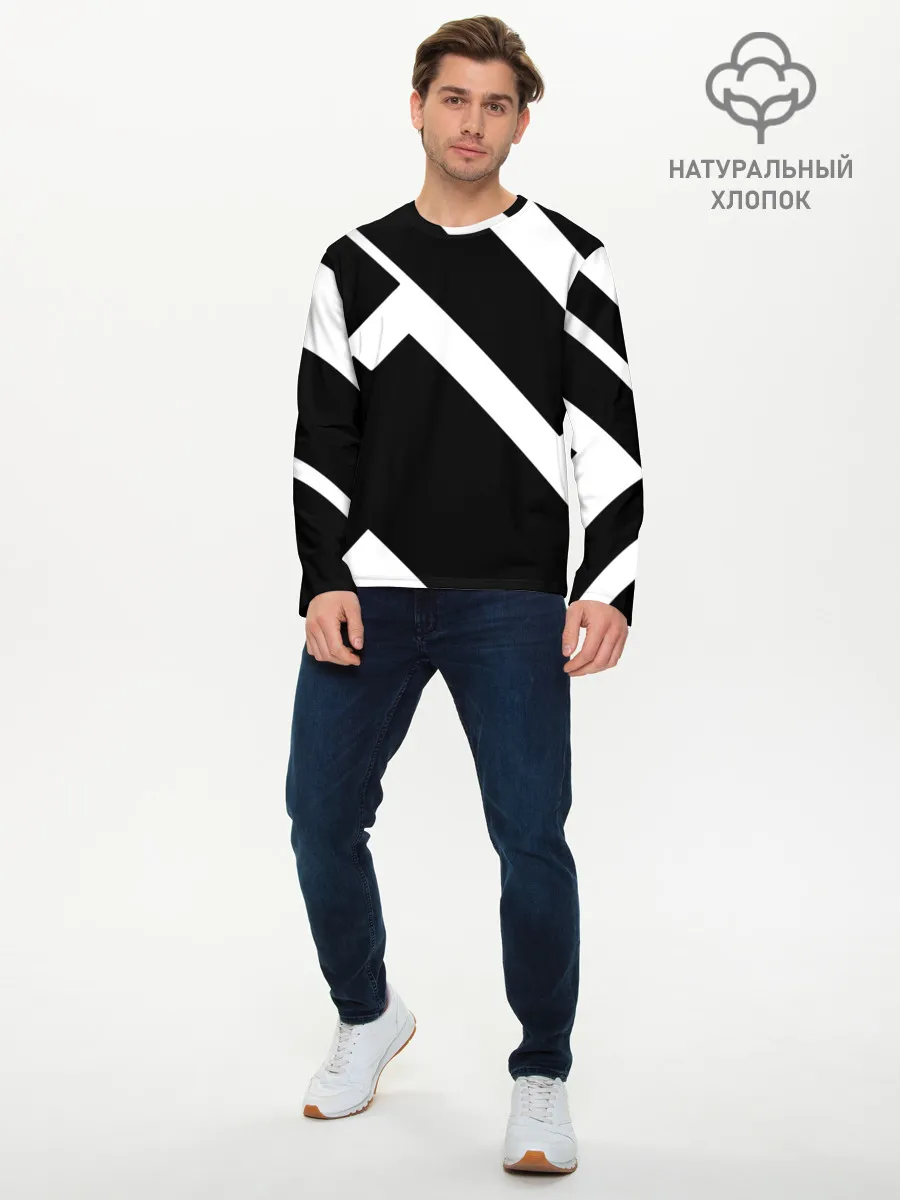 Мужской лонгслив базовый / Geometry