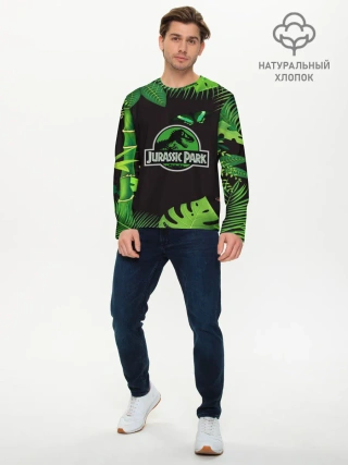 Мужской лонгслив базовый / Мир юрского периода