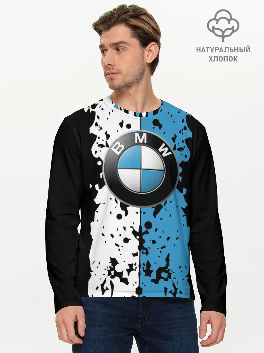 Мужской лонгслив базовый / BMW sign