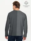 Мужской лонгслив базовый / KUROKUMA на сером