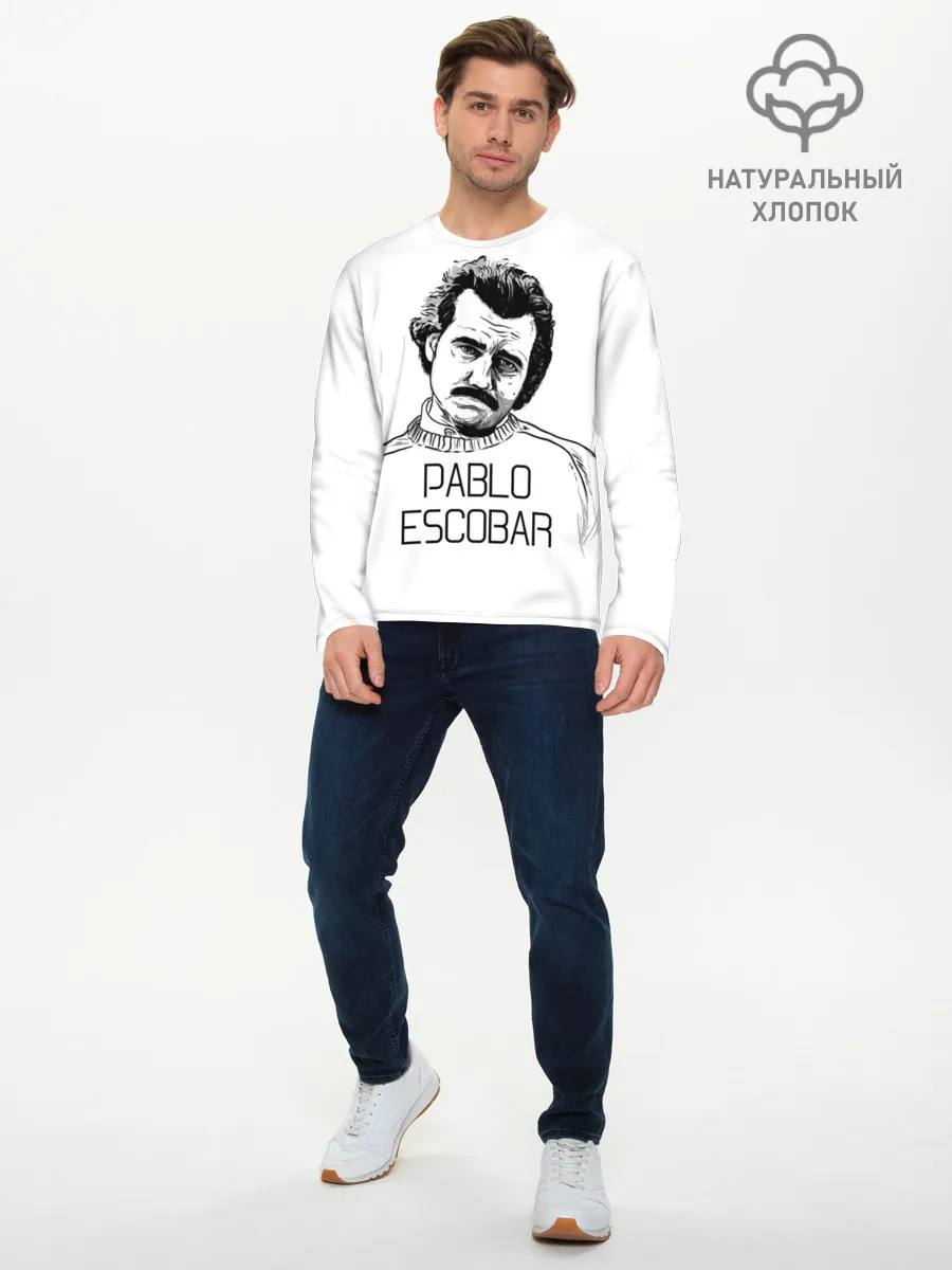 Мужской лонгслив базовый / Pablo Escobar