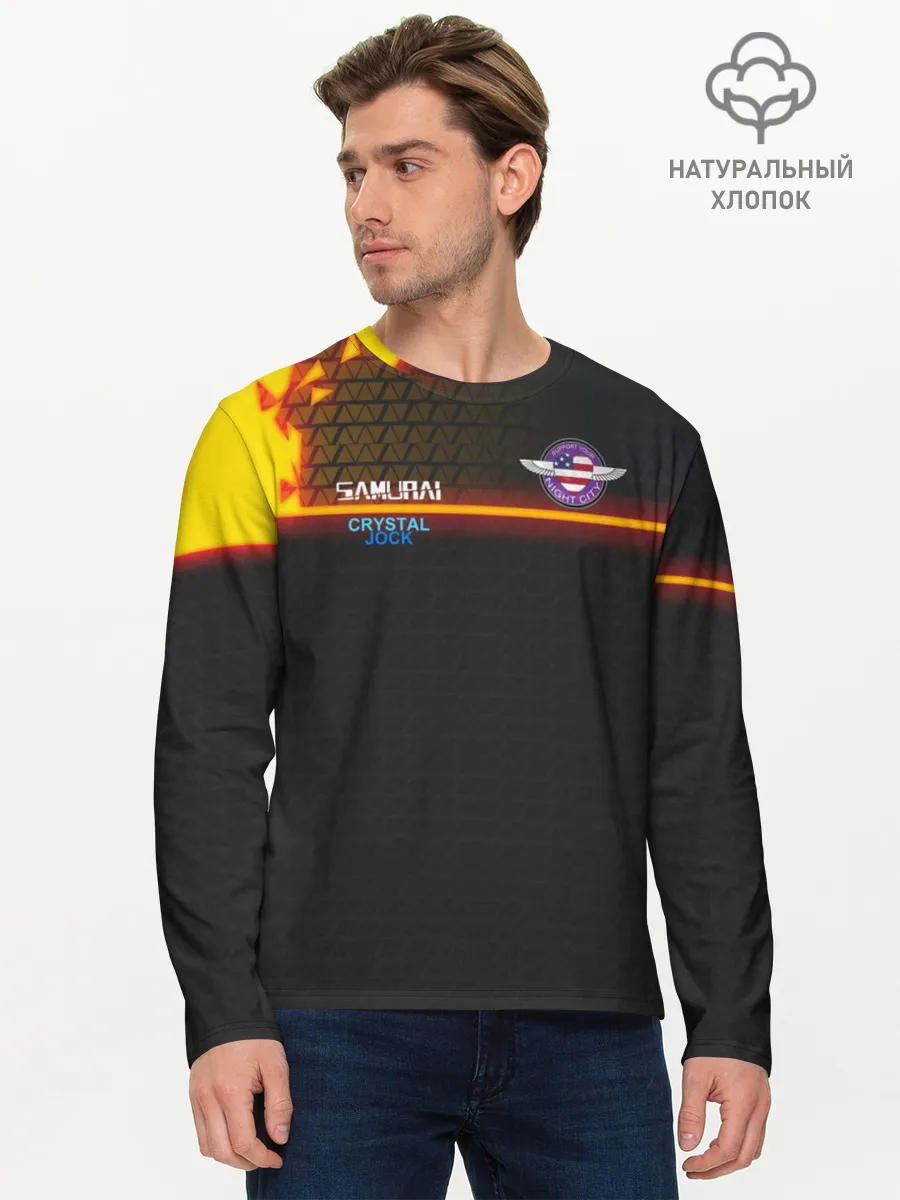 Мужской лонгслив базовый / CYBERPUNK 2077 SAMURAI