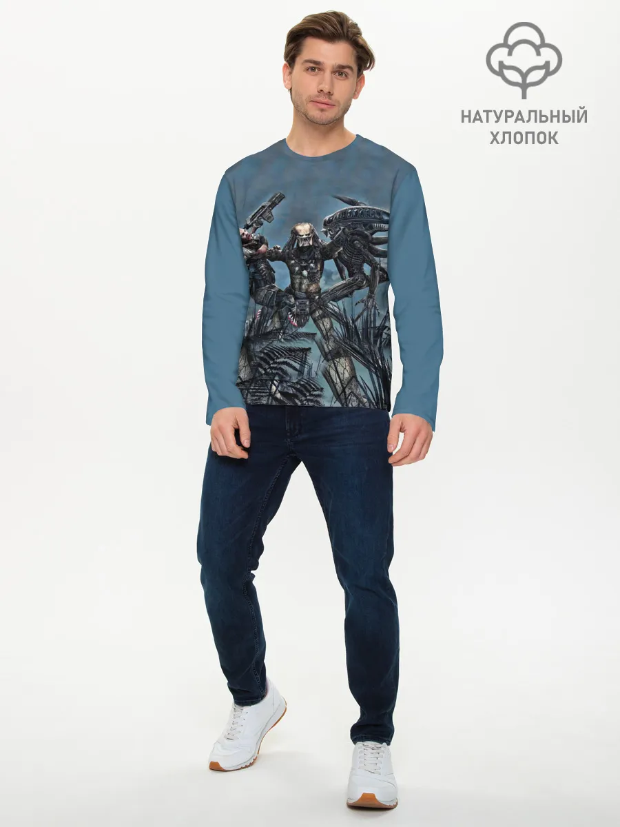 Мужской лонгслив базовый / Фильм Хищник