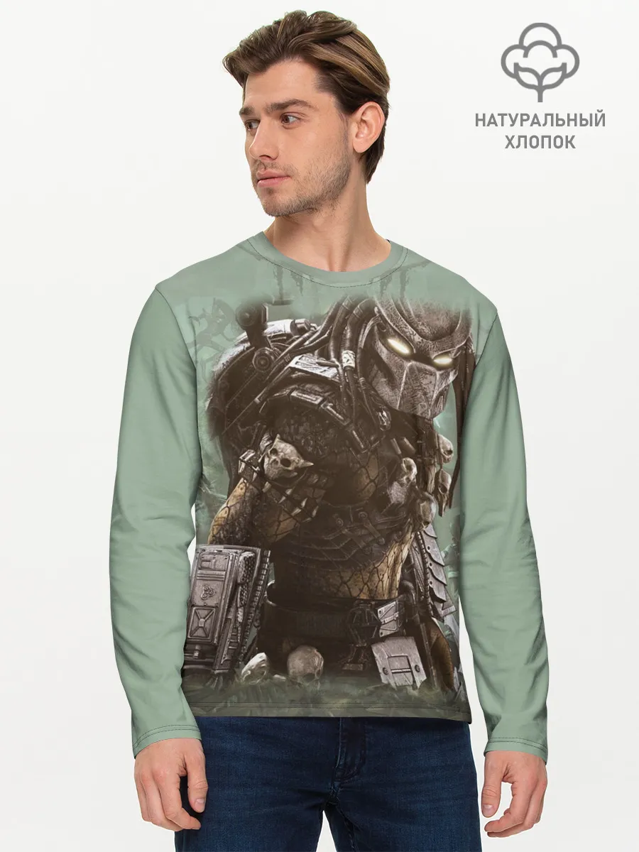 Мужской лонгслив базовый / Хищник