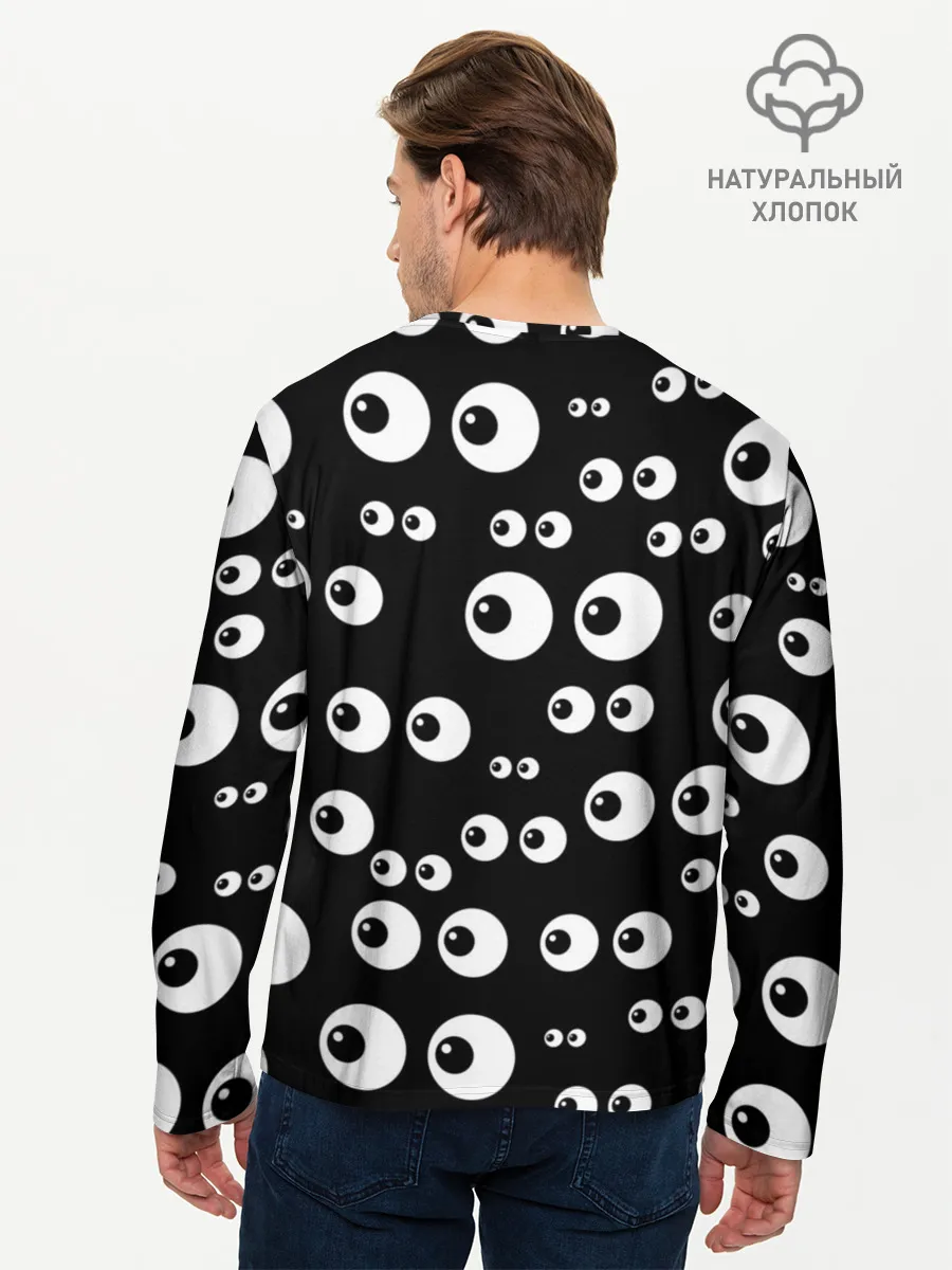 Мужской лонгслив базовый / Глаза