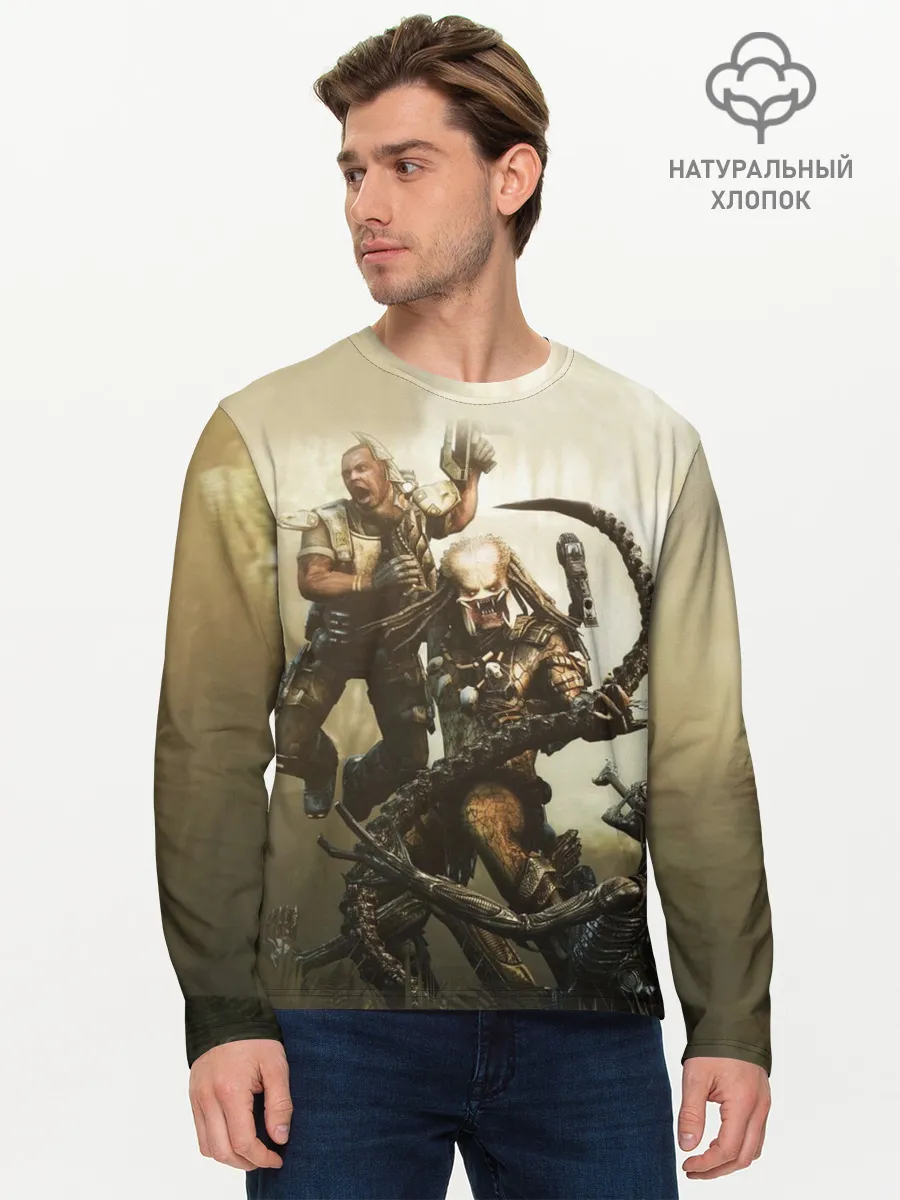 Мужской лонгслив базовый / Хищник