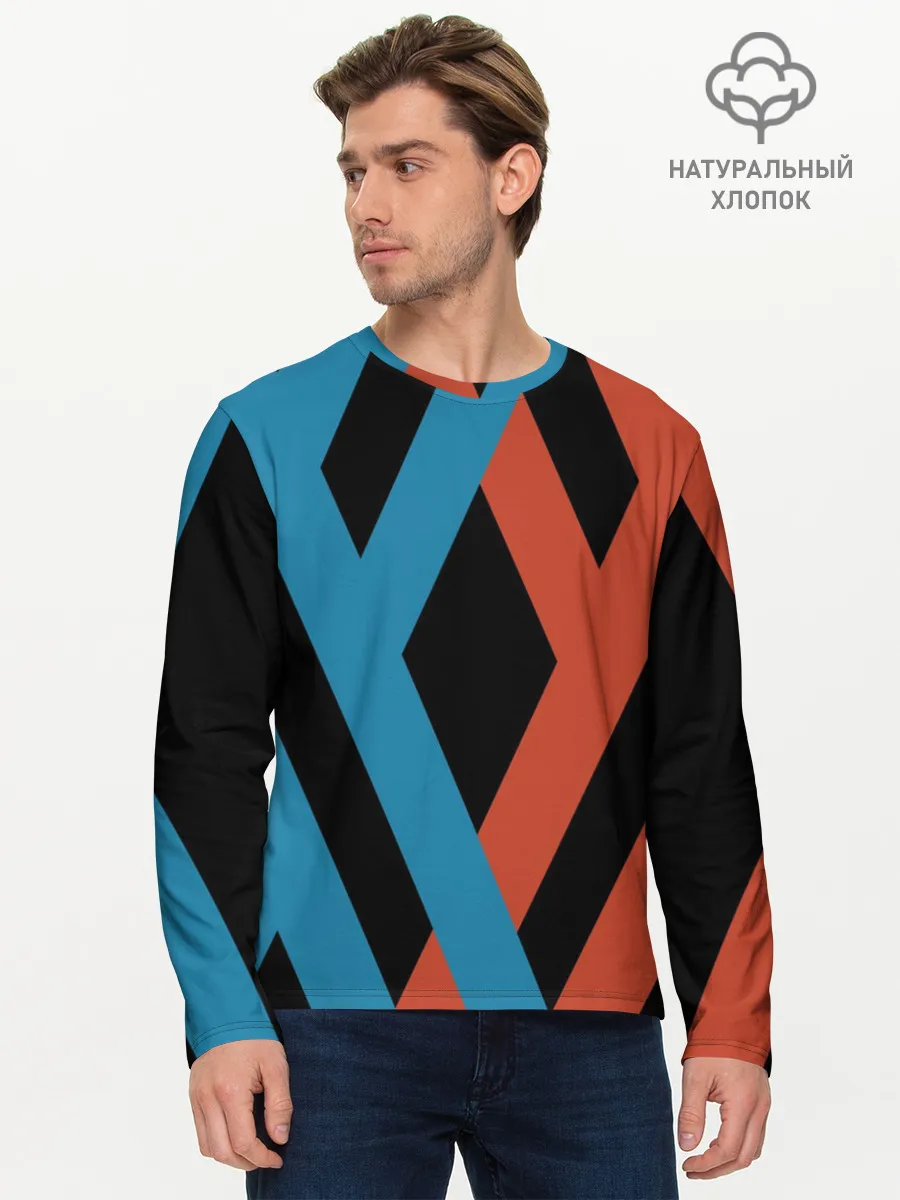 Мужской лонгслив базовый / two XX on black