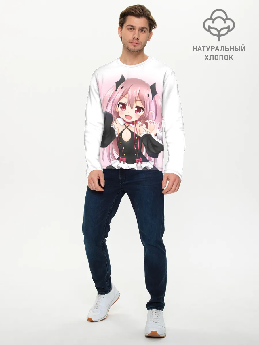 Мужской лонгслив базовый / Милый вампир