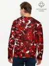 Мужской лонгслив базовый / Краснобелый камуфляж с кабаном