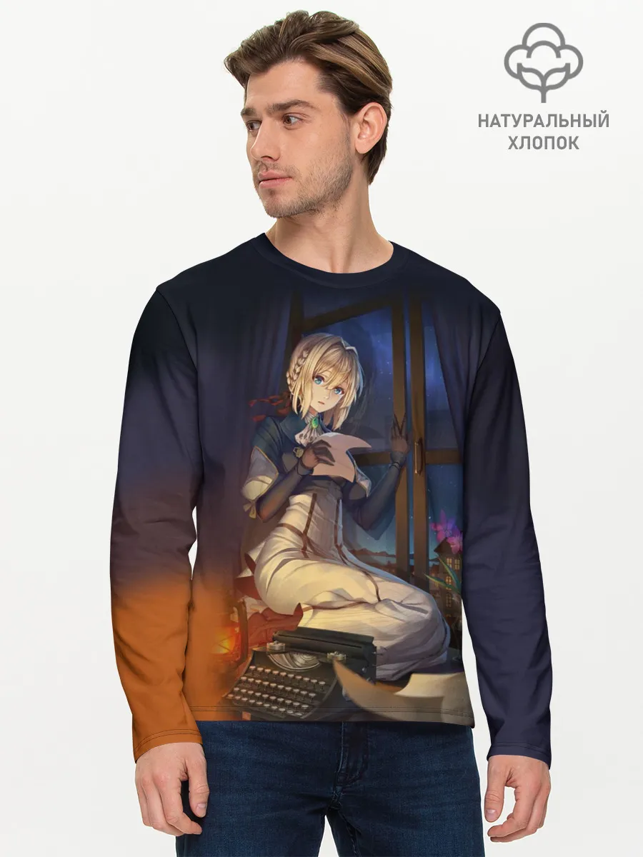 Мужской лонгслив базовый / Violet Evergarden