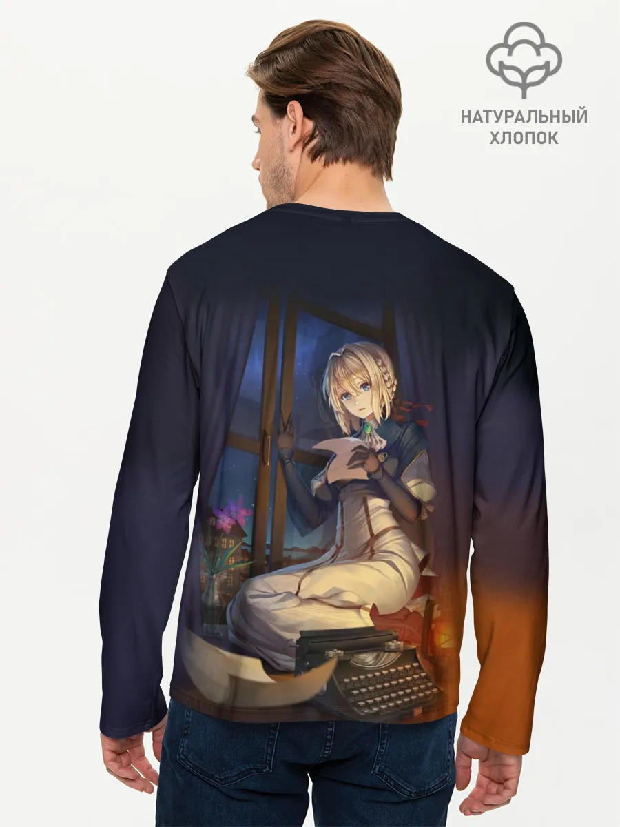 Мужской лонгслив базовый / Violet Evergarden