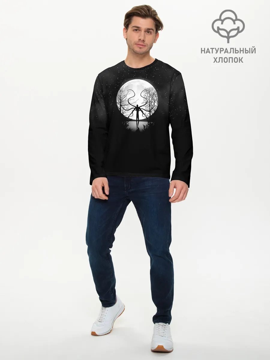 Мужской лонгслив базовый / Слендермен