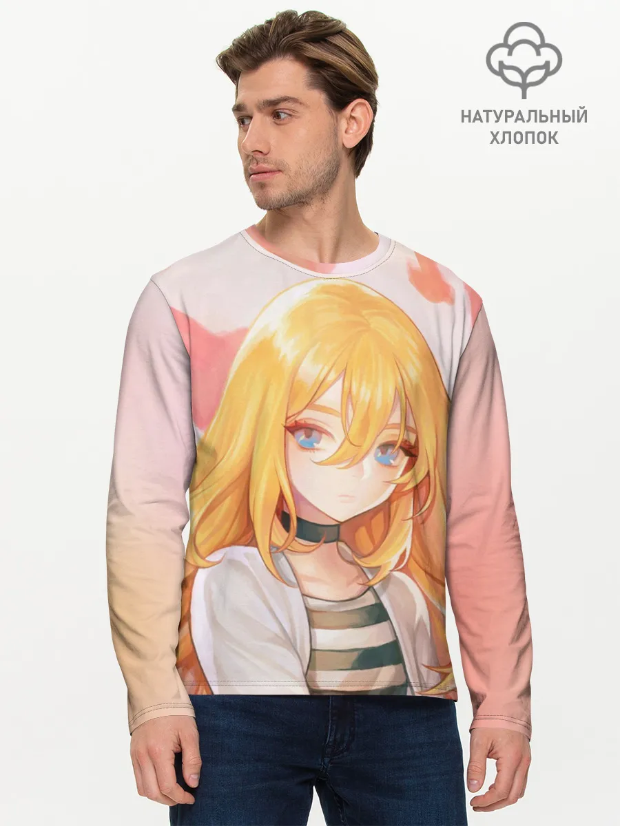 Мужской лонгслив базовый / Satsuriku no Tenshi