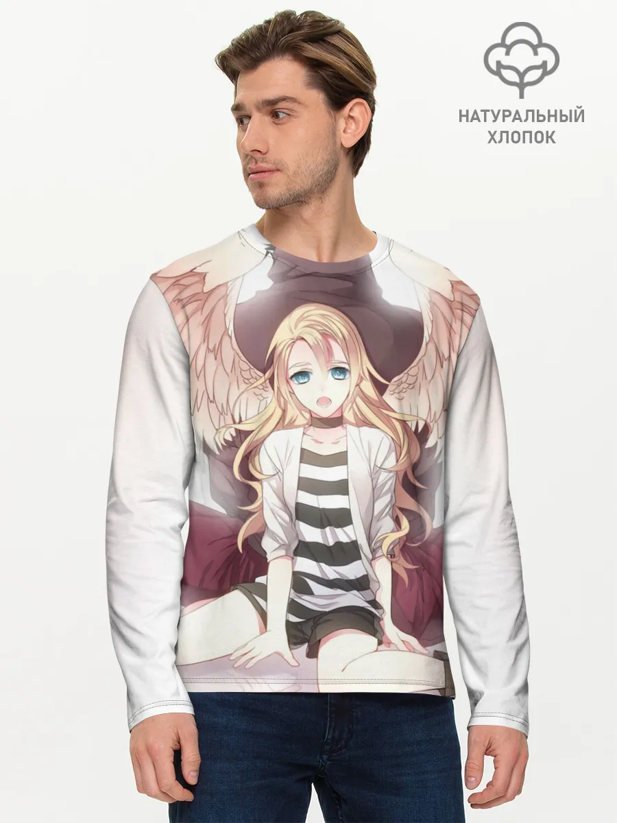 Мужской лонгслив базовый / Рейчел ангел