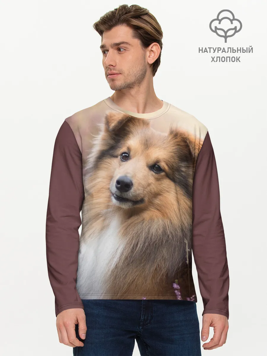 Мужской лонгслив базовый / Шелти