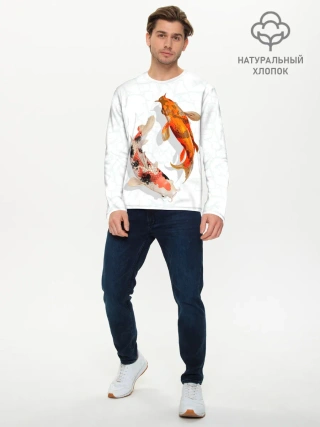 Мужской лонгслив базовый / Приношу удачу