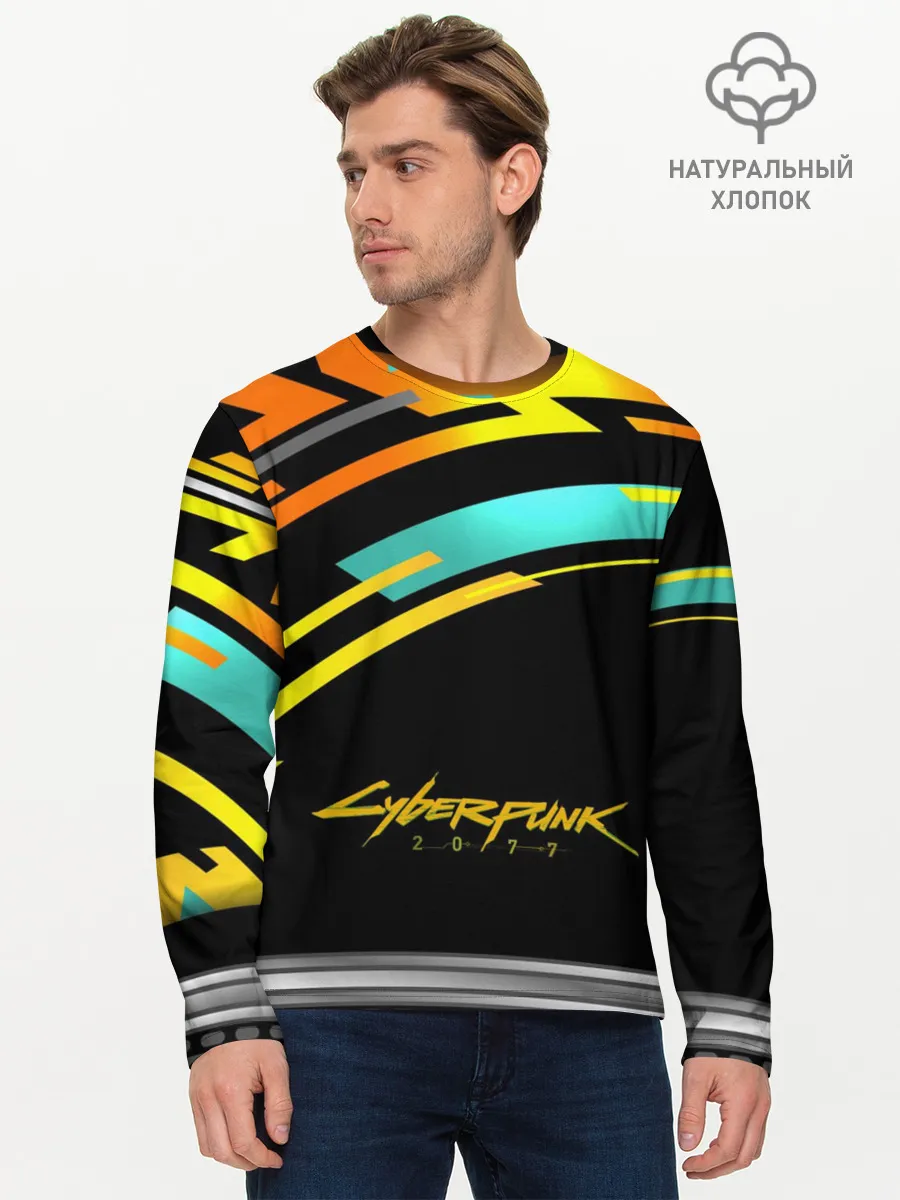 Мужской лонгслив базовый / CyberPunk 2077