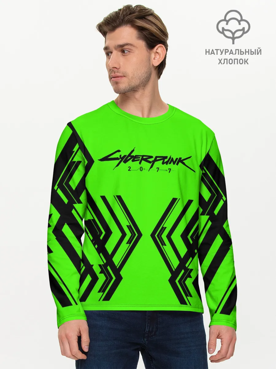 Мужской лонгслив базовый / CyberPunk 2077