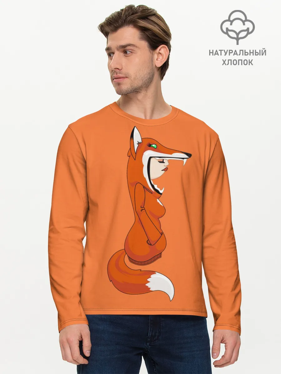 Мужской лонгслив базовый / Барышня Лиса