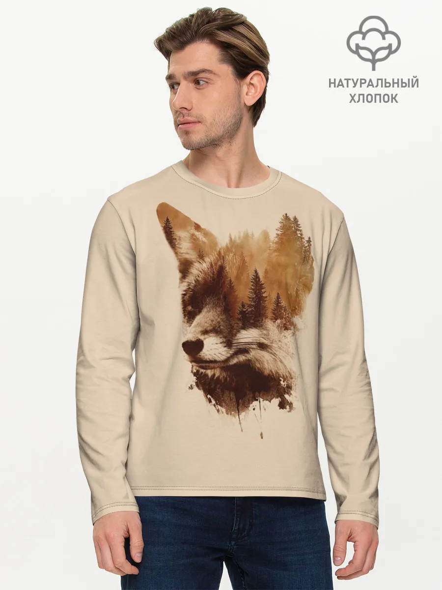 Мужской лонгслив базовый / Лесной Лис