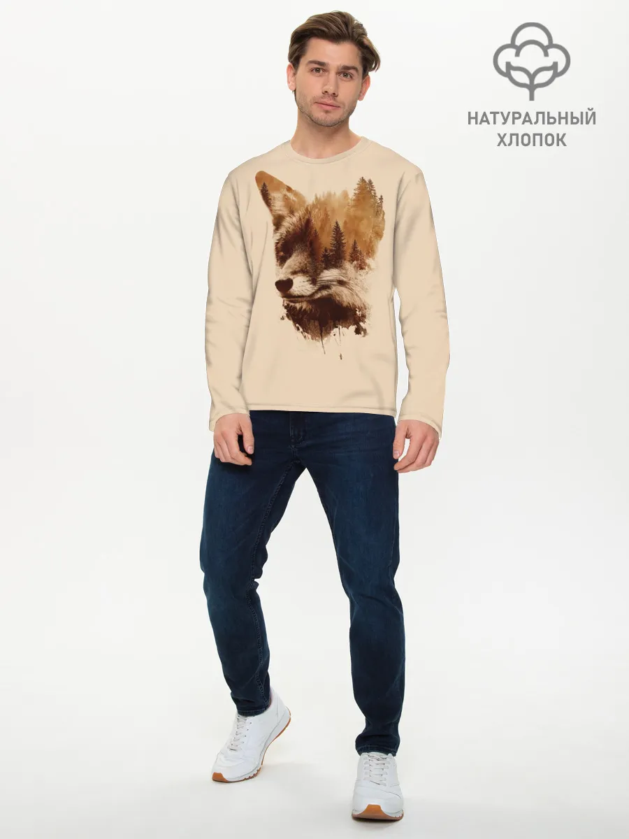 Мужской лонгслив базовый / Лесной Лис