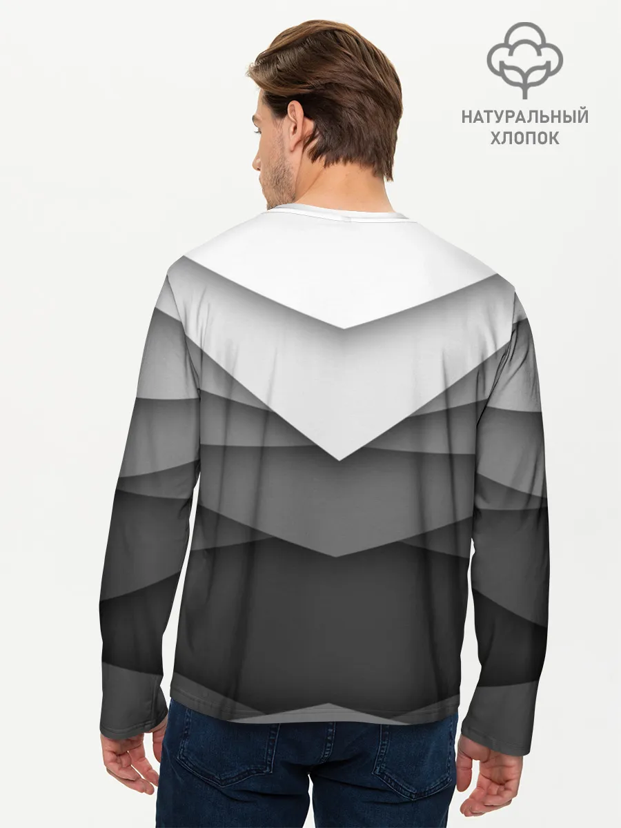 Мужской лонгслив базовый / Бумажные полосы