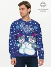 Мужской лонгслив базовый / Снеговики