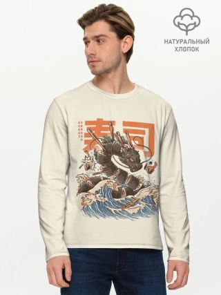Мужской лонгслив базовый / Great Sushi Dragon