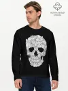 Мужской лонгслив базовый / Sketchy Cat Skull