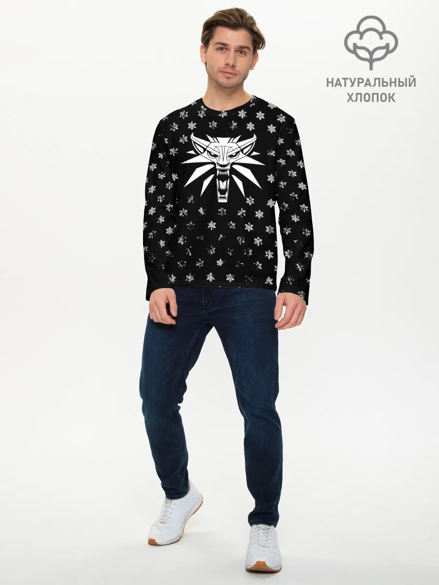 Мужской лонгслив базовый / ВЕДЬМАК НОВОГОДНИЙ