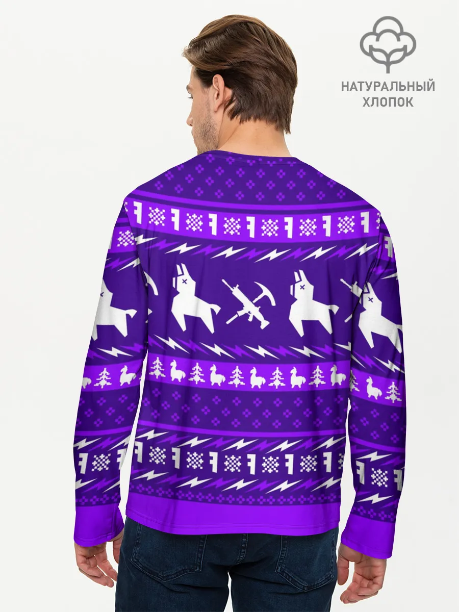 Мужской лонгслив базовый / FORTNITE НОВОГОДНИЙ