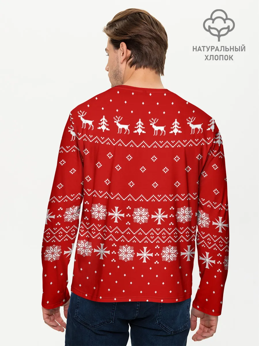 Мужской лонгслив базовый / FAR CRY 5 ГРЕШНИК НОВОГОДНИЙ