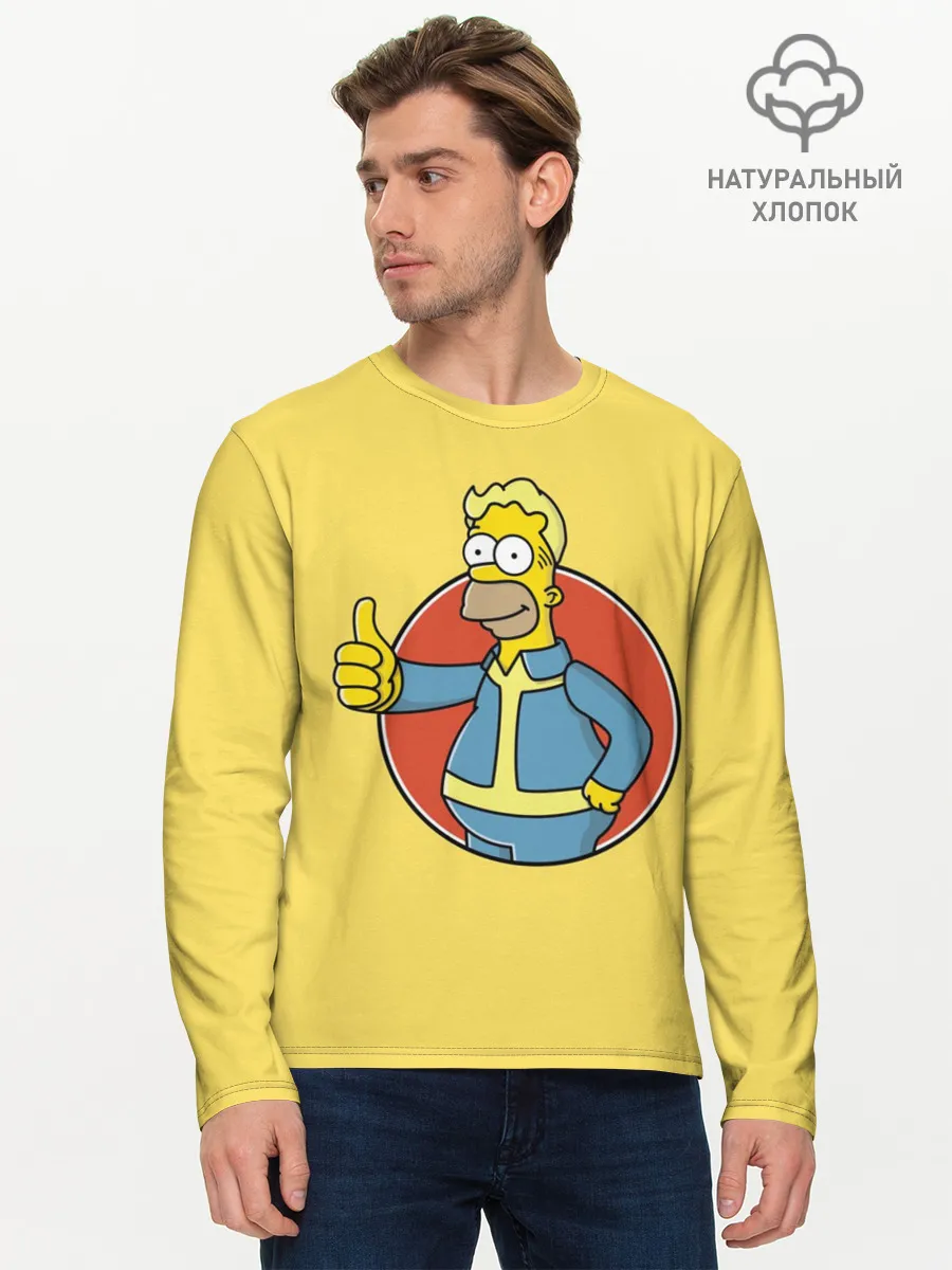 Мужской лонгслив базовый / Homer Fallout