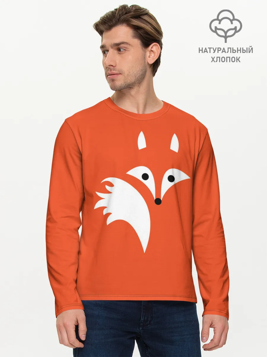 Мужской лонгслив базовый / Лисичка