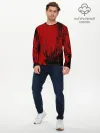 Мужской лонгслив базовый / Red blood
