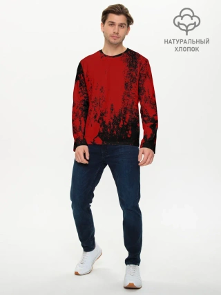 Мужской лонгслив базовый / Red blood