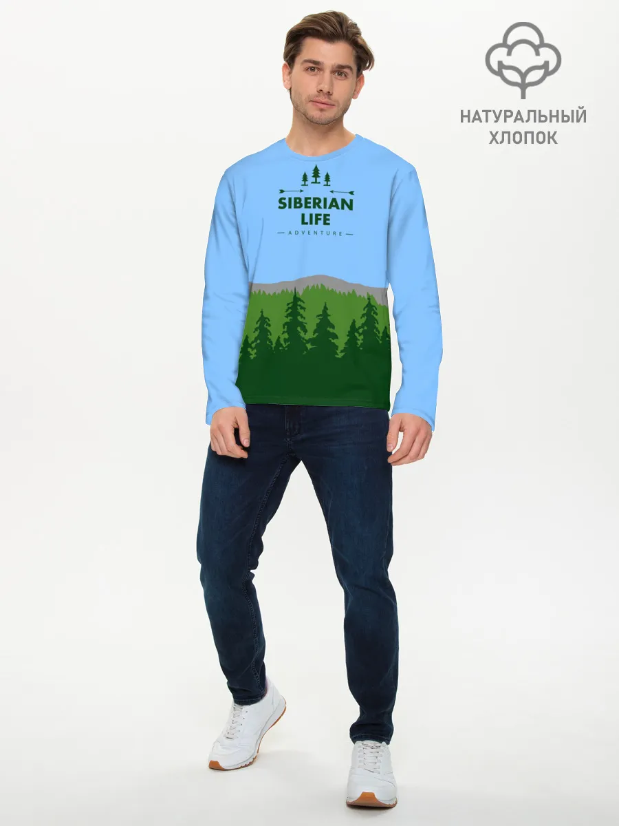 Мужской лонгслив базовый / Сибирь