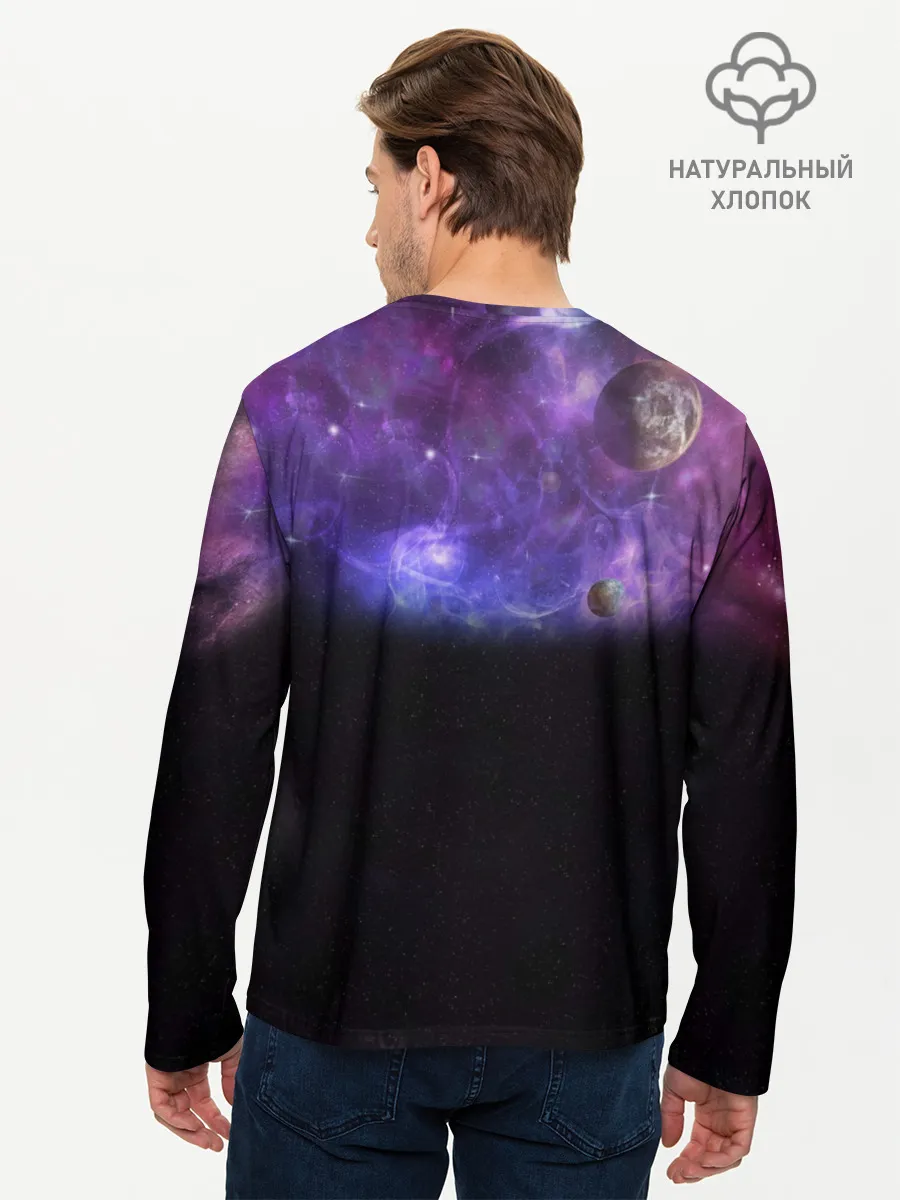 Мужской лонгслив базовый / Elon Musk space Илон Маск