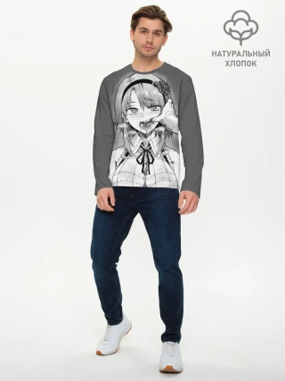 Мужской лонгслив базовый / Show me your pretty mouth