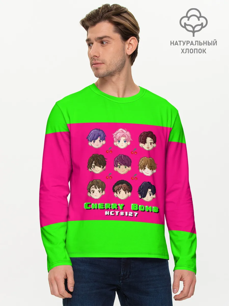 Мужской лонгслив базовый / NCT 127. Cherry Bomb
