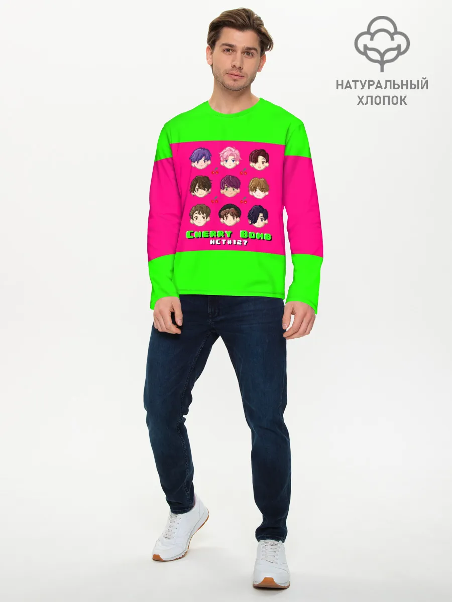Мужской лонгслив базовый / NCT 127. Cherry Bomb