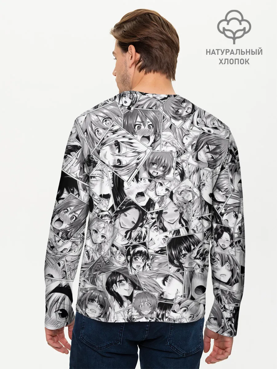 Мужской лонгслив базовый / Manga ahegao