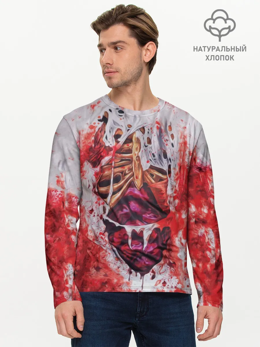 Мужской лонгслив базовый / Кровь