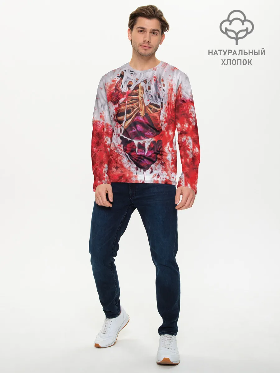 Мужской лонгслив базовый / Кровь