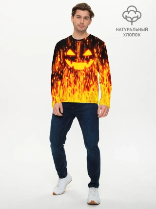 Мужской лонгслив базовый / FIRE PUMPKIN