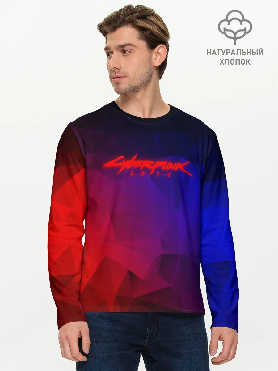 Мужской лонгслив базовый / CYBERPUNK 2077 | КИБЕРПАНК 2077