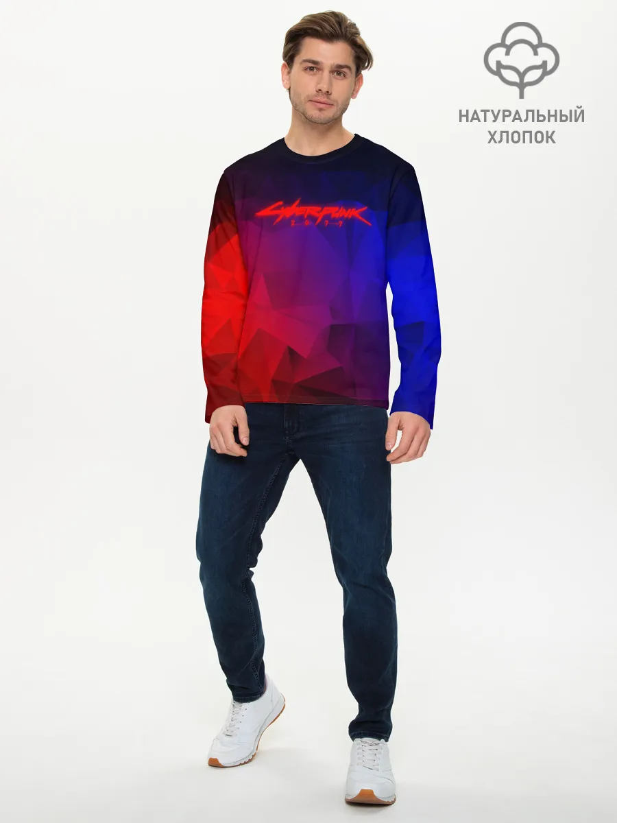 Мужской лонгслив базовый / CYBERPUNK 2077 | КИБЕРПАНК 2077