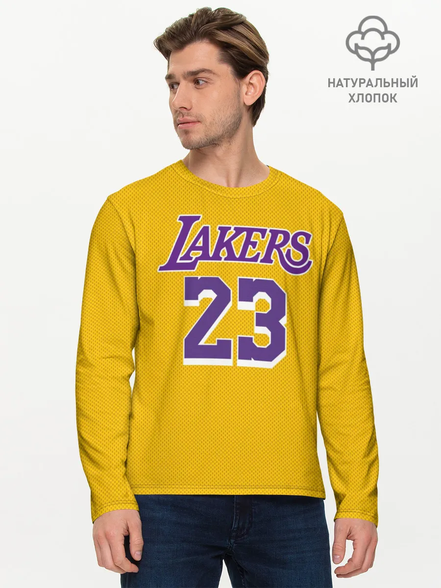 Мужской лонгслив базовый / James 18-19 LA Lakers home