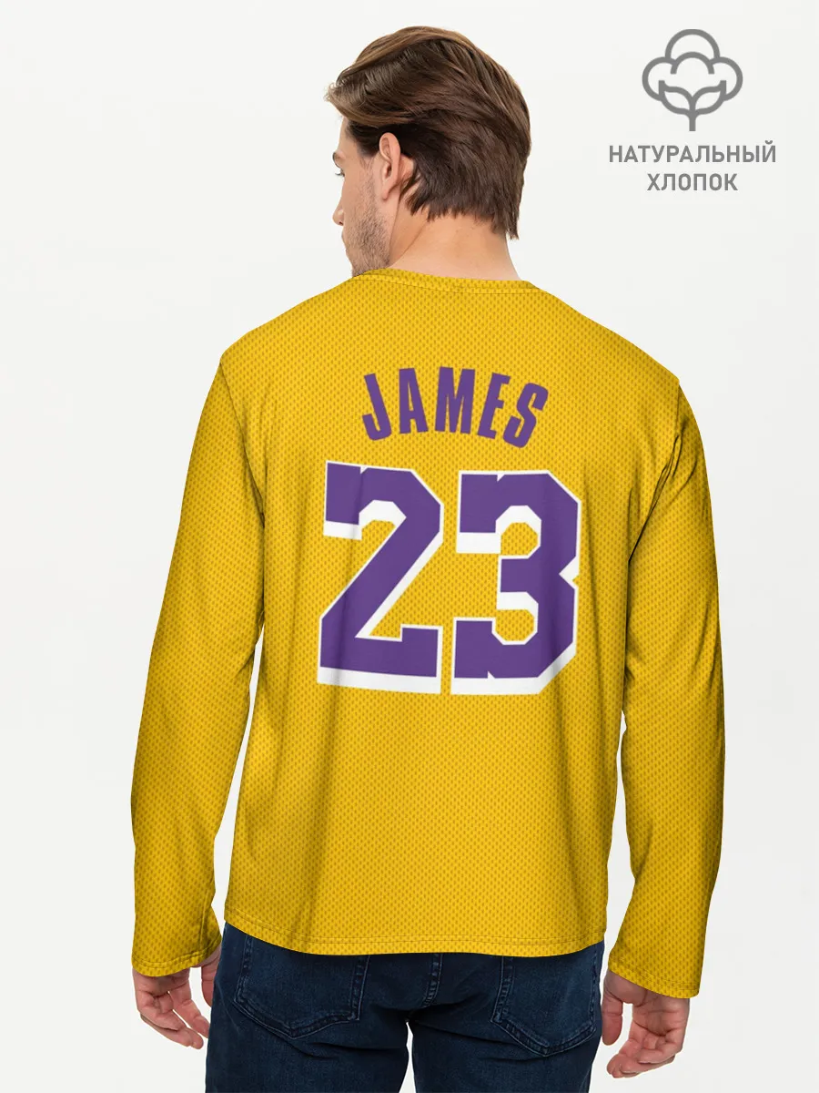 Мужской лонгслив базовый / James 18-19 LA Lakers home